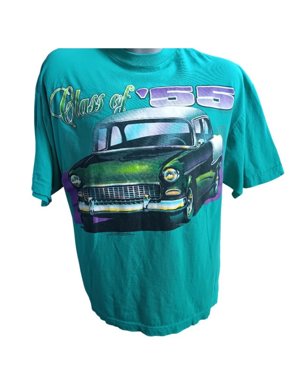 Rockabilly Auto Club Vintage XL T-shirt 1990's AOP Warner Bros "Class Of 55"